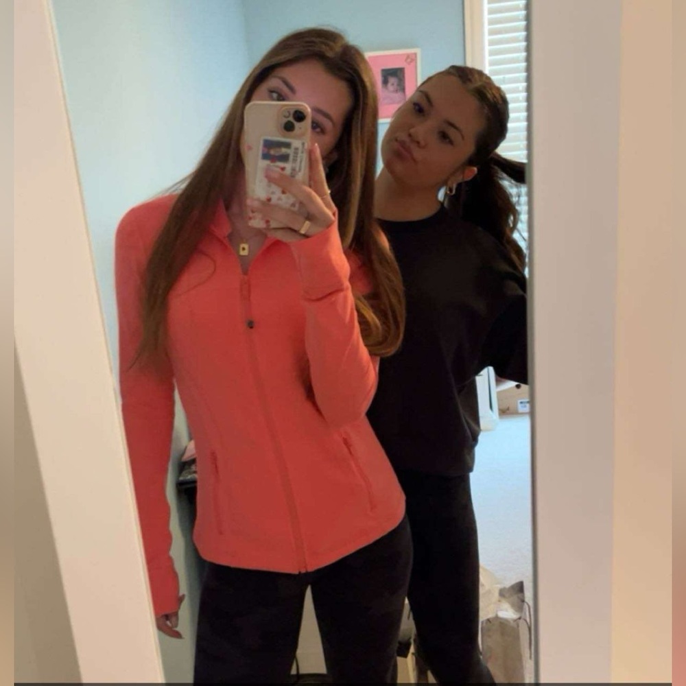 pink lululemon define jacket - color lipgloss size 6